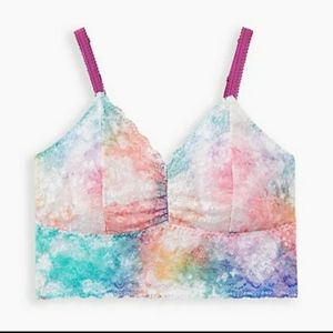Torrid White Tie Dye Lace Bralette 2X NWT